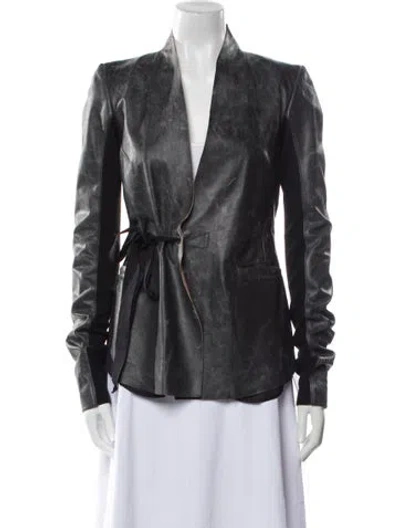 Pre-owned Rick Owens Biker Jacket In Black