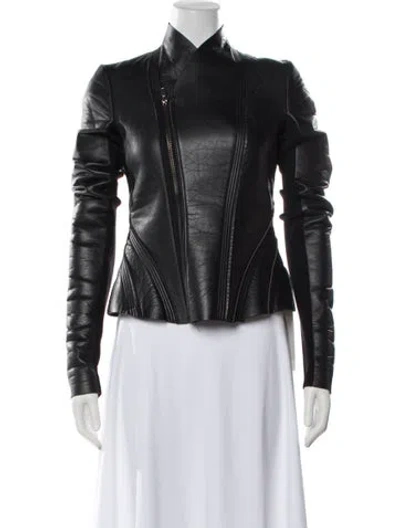 Pre-owned Rick Owens Biker Jacket In Black