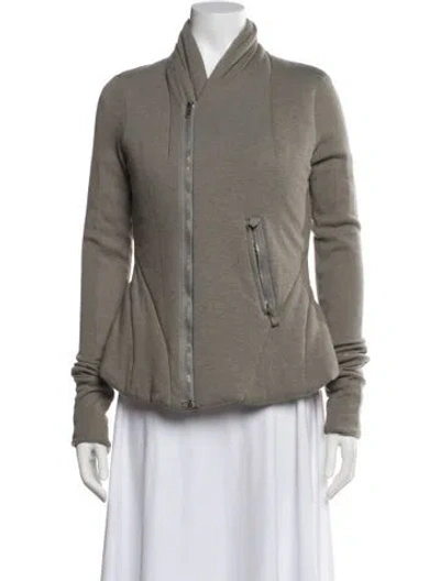 Pre-owned Rick Owens Biker Jacket In Gray