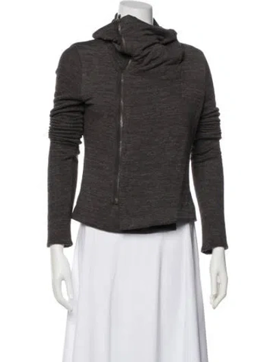 Pre-owned Rick Owens Biker Jacket In Gray