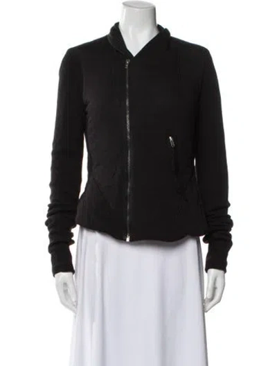 Pre-owned Rick Owens Biker Jacket In Gray