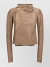 Rick Owens Low Neck Biker Casual Jackets And Parka Pink