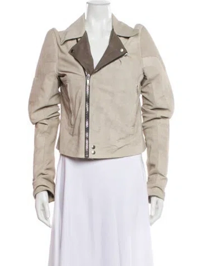 Pre-owned Rick Owens Biker Jacket In Neutral