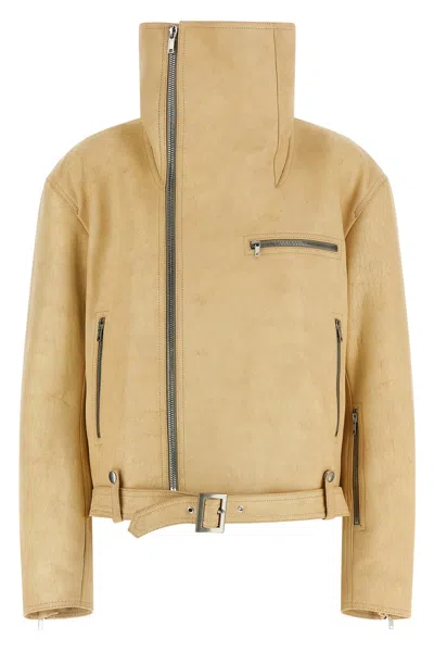 Rick Owens Biker Jumbo Stooges Jacket In Yellow