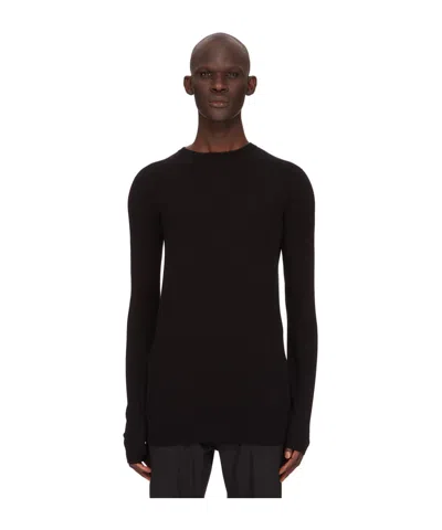 Rick Owens Biker Level Long-sleeve Jumper In Black
