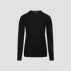 Rick Owens Black Cotton Ribbed Long Sleeves T-shirt In Black
