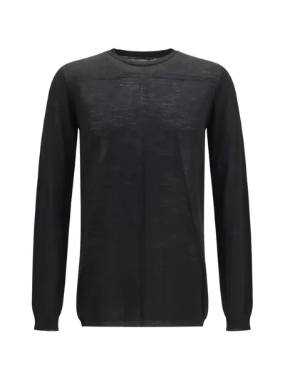 Rick Owens Biker Level Sweater In Black