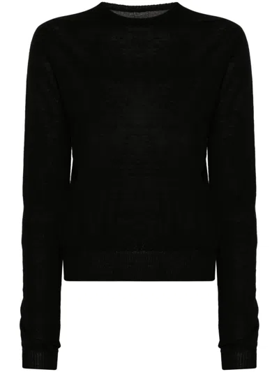 Rick Owens Biker Level Sweater In Black