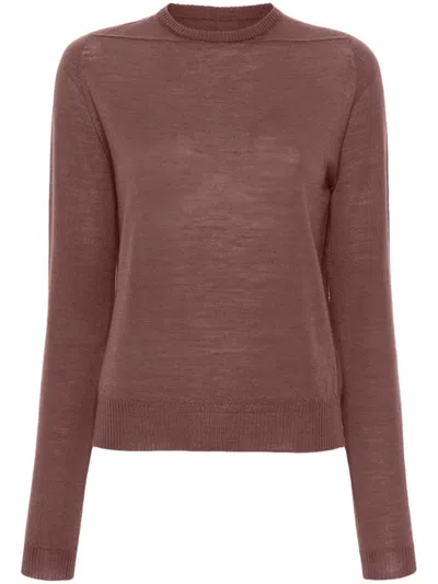 Rick Owens Biker Level Sweater In Brown
