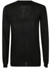 Rick Owens Dark Olive Oversized Level Sweater In Black