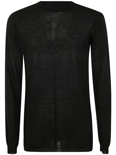 Rick Owens Biker Level Sweater Clothing In Black