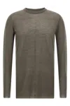 Rick Owens Ribbed Crew-neck Sweater In Gray