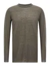 Rick Owens Gerippter Pullover Mit Rundem Ausschnitt In Green