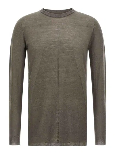 RICK OWENS SUÉTER CUELLO REDONDO - GRIS