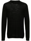 Rick Owens Black Porterville Biker Level Sweater In Black