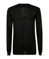 Rick Owens Black Porterville Biker Level Sweater In Black