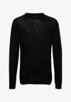 Rick Owens Dark Olive Oversized Level Sweater In Black