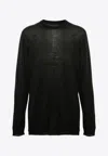 Rick Owens Dark Olive Oversized Level Sweater In Green