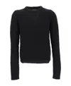 Rick Owens Men Tommy V Neck Alpaca Blend Sweater In Black