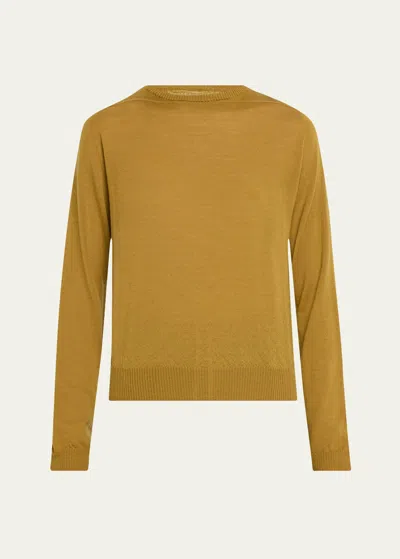 Rick Owens Biker Wool Sweater In Brown
