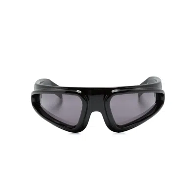 Rick Owens Biker-frame Sunglasses Shiny In Black