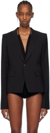 Rick Owens Black 60cm Soft Blazer In 09 Black