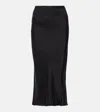 Rick Owens Jersey Midi Skirt In Black