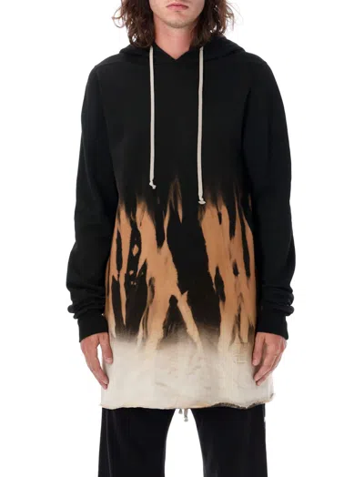 Rick Owens Black Abstract-print Hoodie