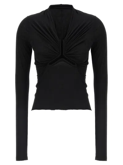 RICK OWENS BLACK ALLANAH LS T SWEATER