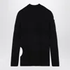 Rick Owens Alpaca-blend Long Crew-neck Jumper For Men In Black
