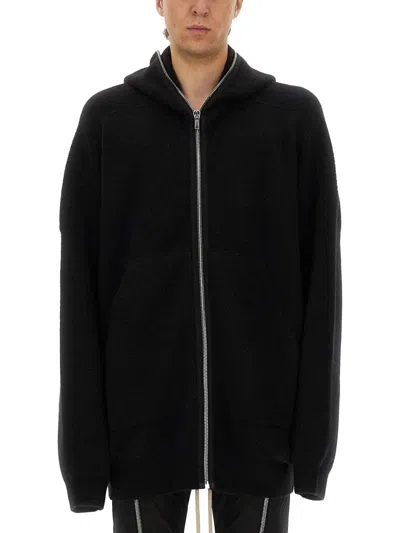 RICK OWENS RICK OWENS BLACK ALPACA WOOL SWEATSHIRTS