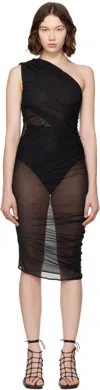 Rick Owens Black Amira Minidress In Black