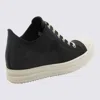 RICK OWENS RICK OWENS BLACK AND MILK LEATHER trainers