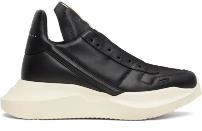 Rick Owens Black & Off-white Concordians Geth Runner Sneakers