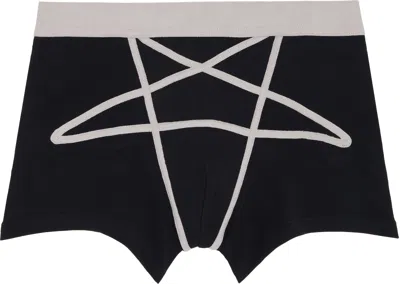 Rick Owens Black & Off White Temple Penta Boxer Briefs