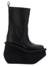 Rick Owens 14mm Factory Topstitching Platform Boots In Black