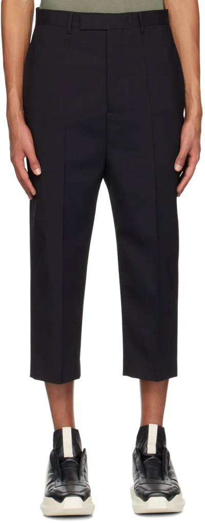 Rick Owens Black Astaires Trousers In 09 Black
