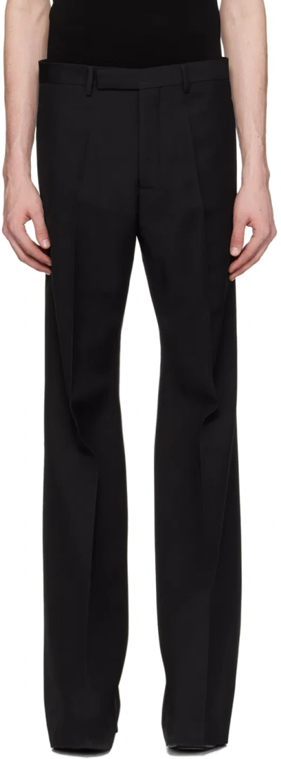 Rick Owens Black Astaires Trousers In 09 Black