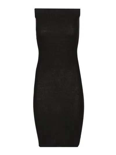 Rick Owens Black Athena Top Lightweight Wool Knit Jackets Black
