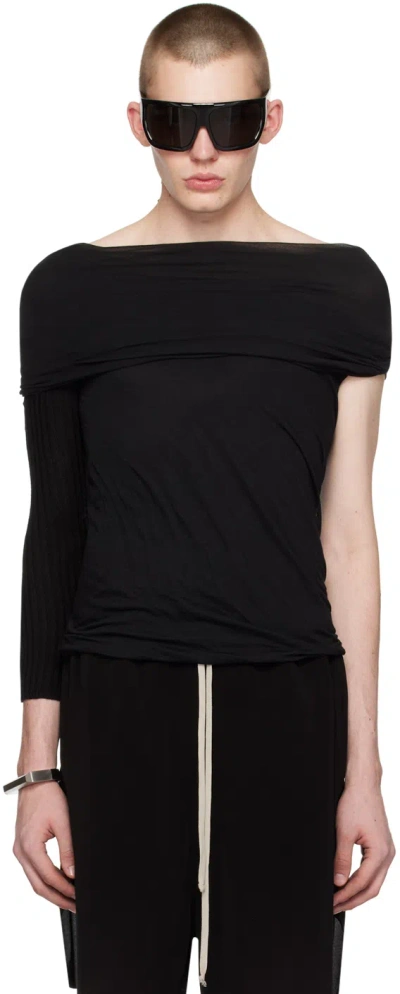 Rick Owens Black Banded Ii T-shirt In 09 Black