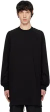 Rick Owens Black Baseball T Sweatshirt In 09 Black