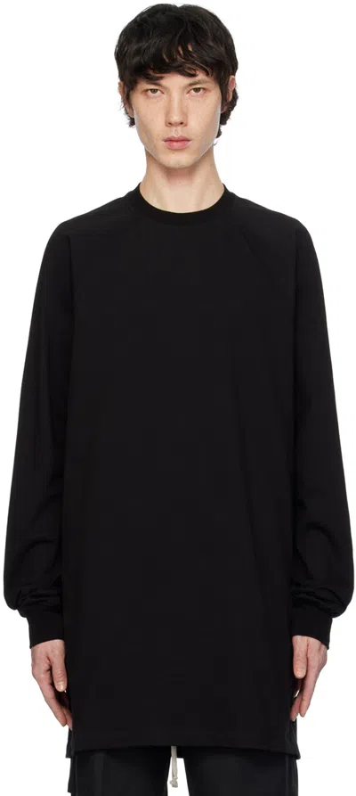 Rick Owens Black Baseball T Sweatshirt In 09 Black