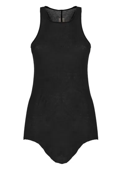 Rick Owens Black Basic Rib Cotton Tank Top