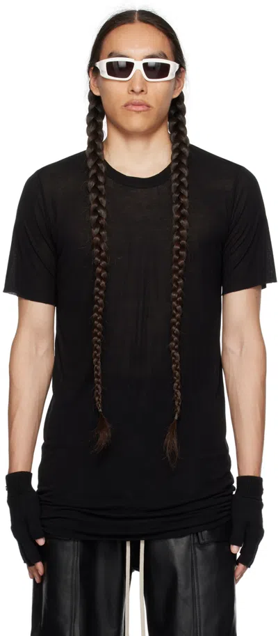 Rick Owens Black Basic T-shirt In 09 Black