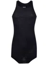 Rick Owens Ribbed Racerback Tank Top In Black