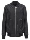 Rick Owens Bauhaus Flight Leather Bomber Jacket In Black