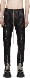Rick Owens Bauhaus-inspired Cargo Pants With Elastic Waistband In 09 Black