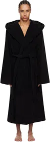 Rick Owens Black Beach Bathrobe In 09 Black