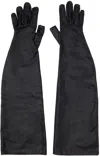 Rick Owens Black Beach Gloves In 09 Black