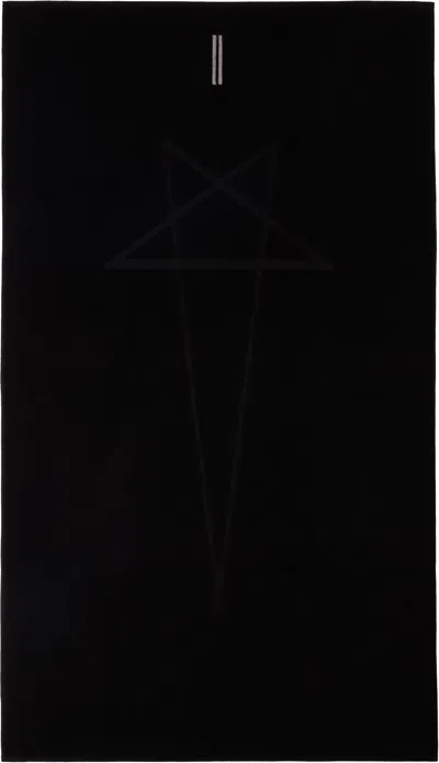 Rick Owens Black Beach Towel